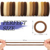 Picture of JIRIS Brown Cotton Hair Ties - 100PCS Seamless Thick Elastic Ponytail Holders, No Crease, No Damage for Women, Kids, and Babies