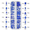 Picture of HNUIX Nail Rhinestones - 2920pcs 3D Multi Shape Size, Blue Nail Gems, Flat Back, with Kit, for Nail Art, DIY Decorations