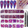 Picture of HNUIX Nail Rhinestones - 2920pcs 3D Multi Shape Size, Crystal AB Red Nail Gems, Flat Back, with Kit, for Nail Art, DIY Decorations