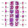 Picture of HNUIX Nail Rhinestones - 2920pcs 3D Multi Shape Size, Crystal AB Red Nail Gems, Flat Back, with Kit, for Nail Art, DIY Decorations
