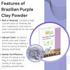 Picture of Herbs Botanica Brazilian Purple Clay Powder Detoxify Skin & Hair Natural Beauty & Skincare DIY Clay for Soap, Facial Cleansing Mask, Bath Bombs, Body Wash Making 8 oz