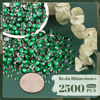 Picture of 2500PCS 5mm Resin Rhinestones in Bulk (Dark Green), Bedazzling Flatback Crystals for Crafts DIY Nail Decoration, Gems Charms for Tumbler Shoes Clothing Fabric with Pickup Pen and Tweezers