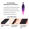 Picture of Pre Stretched Braiding Hair 8 Packs 20 Inch Ombre Synthetic Braiding Hair Natural Easy Twist Braids Crochet Hair Hot Water Setting Professional Soft Yaki Straight Texture (#1b/purple/pink)