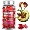 Picture of POEROES Hair Treatment Serum 50 Capsules Hair Vitamins A C E Pro B5 - Hair Serum for Frizzy and Damaged Hair - Hair Oil with Argan & Avocado Oil - Leave in Conditioner for Women & Men