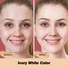Picture of Kriloneal CC Cream Foundation Mushroom Head Air Cushion Face Makeup Moisturizing Concealer Waterproof Oil Control Long-Lasting Nude Makeup Even Skin Tone for All Skin Types(Ivory White)