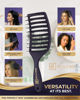 Picture of BEAUXSOI Vented Brush for Blow Drying, Shower & Thick, Coily or Straight Hair | Detangling Brush with Curved Vents & Wide Frame (Empowered Purple)