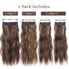 Picture of 4PCS Clip in Hair Extensions for Women Brown Highlighted Caramel Blonde Long Wavy Thick Hair Extensions Clip in Double Weft Hair Extension for Daliy Use (4pcs, 20Inch, H2/426#)