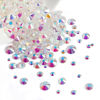 Picture of Beadsland Rhinestones for Makeup,8 Sizes 2500pcs Crystal Flatback Rhinestones Face Gems for Nails Crafts with Tweezers and Wax Pencil,Transparent AB,SS4-SS30