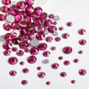 Picture of Beadsland Rhinestones for Makeup,8 sizes 2500pcs Glass Flatback Rhinestones Eye Gems for Nails Crafts with Tweezers and Wax Pencil,Fuchsia,SS4-SS30