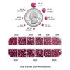 Picture of Beadsland Rhinestones for Makeup,8 sizes 2500pcs Glass Flatback Rhinestones Eye Gems for Nails Crafts with Tweezers and Wax Pencil,Fuchsia,SS4-SS30