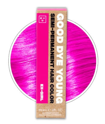 Picture of Good Dye Young Streaks and Strands Semi Permanent Hair Dye (Ex-Girl Pink) - UV Protective Temporary Hair Color Lasts 15-24+ Washes - Conditioning Pink Hair Dye - PPD free Hair Dye-Cruelty-Free & Vegan