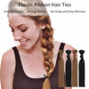 Picture of 79style Women's Hair Accessories - 100pcs Fabric Ribbon Ties, Knotted Ponytail Holders in Brown & Black, No Break, No Damage, Soft & Flat for Yoga