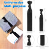 Picture of 79style Women's Hair Accessories - 100pcs Fabric Ribbon Ties, Knotted Ponytail Holders in Brown & Black, No Break, No Damage, Soft & Flat for Yoga