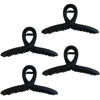 Picture of Nalodu 4.3 Inch Hair Claw Clips Large 4 Inch No Slip Big Black Matte Jaw Clip for Thin Fine and Medium Thick Hair Women, 4 Pack