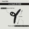 Picture of Nalodu 4.3 Inch Hair Claw Clips Large 4 Inch No Slip Big Black Matte Jaw Clip for Thin Fine and Medium Thick Hair Women, 4 Pack