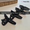 Picture of Nalodu 4.3 Inch Hair Claw Clips Large 4 Inch No Slip Big Black Matte Jaw Clip for Thin Fine and Medium Thick Hair Women, 4 Pack