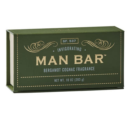 Picture of San Francisco Soap Company Bergamot and Cognac Fragrance Man Bar - Invigorating - No Harmful Chemicals - Good for All Skin Types - Made in the USA