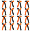 Picture of DEEKA 16 PCS Collegiate Style Cheer Bows Long Tail Skinny Cheer Bow Ponytail Holder Handmade Bows for Girls Teens Softball Cheerleader Sports -Orange/Black