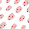 Picture of Short Press on Nails Almond Fake Nails White French Tip False Nails with Red Heart Design Glue on Nails Glossy Full Cover Stick on Nails Valentine's Day Acrylic Nails for Women Manicure 24Pcs