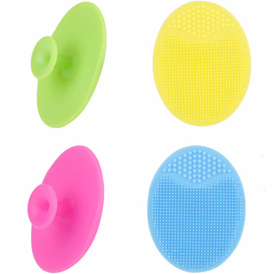 Picture of Face Scrubber,Soft Silicone Facial Cleansing Brush Pad Exfoliator Scrub Scrubby for Massage Pore Blackhead Removing Exfoliating-Unique Cool Fun Christmas Gift Present for Girl Sister Best Friend Women