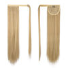 Picture of BARSDAR 26 inch Ponytail Extension, Long Straight Wrap Around Clip in Ponytail Extension Velcro Synthetic Ponytail Hairpieces for Women Girls-Strawberry Blonde mix Bleach Blonde Evenly