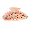 Picture of LILIE&WHITE Acrylic Pink Hair Clips For Women Cherry Hair Clip Claw Clips With The Rhinestone Pattern In Red Cherry Strong Hair Fix Hair Clips Accessories Fashion Hair Claw For Women