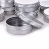 Picture of 1 Ounce Aluminum Tin Jar Refillable Containers 30ml Aluminum Screw Lid Round Tin Container Bottle for Cosmetic,Lip Balm, Cream, 24 Pack