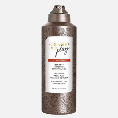 Picture of ORLANDO PITA PLAY Recast Tinted Oil Spray Glaze, Quickly Refreshes Color & Adds A High-Shine Finish, Copper Red, 5.2 Oz