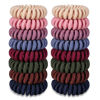 Picture of Teqifu16Pcs Hair Ties, No Crease Spiral Hair Ties Hair Bands MultiColor Waterproof Phone Cord Hair Scrunchies Hair Coils Accessories for Women Girls
