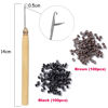 Picture of Sky Blue Hair Tinsel Kit with Tool 6pcs 1200 Strands Glitter Tinsel Hair Extensions Heat Resistant Sparkling Shiny Fairy Hair Accessories for Women Girls Kids 47Inch