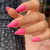 Picture of KQueenest Matte Hot Neon Pink Press on Nails Medium Almond Stiletto Gel Fake Nails Glue on Medium Pure Color Acrylic Nails Press ons Feature Protective UV Coating in 24PCS
