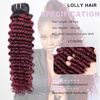 Picture of Deep Wave Human Hair Bundles Ombre Burgundy Bundles Human Hair 28 Inch T1B/99J Curly Bundles 10A Brazilian Virgin Wet And Wavy Human Hair Bundles Red Water Wave Bundles 2 tone Black to 99J Burgundy