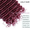 Picture of Deep Wave Human Hair Bundles Ombre Burgundy Bundles Human Hair 28 Inch T1B/99J Curly Bundles 10A Brazilian Virgin Wet And Wavy Human Hair Bundles Red Water Wave Bundles 2 tone Black to 99J Burgundy