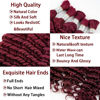 Picture of Human Braiding Hair 3 Bundles/Pack 150g Burgundy 99J Curly Water Wave Human Bulk Hair for Braiding No Weft 10A Brazilian Virgin Human braiding Hair for Boho Braids Extensions (Burgundy 99J, 14 inch)