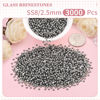 Picture of 3000PCS SS8/2.5mm Crystal Rhinestones (Black Diamond), Bedazzling Flatback Glass Rhinestones for Crafting DIY Nail Art Makeup Decoration, Gems Diomand Charms for Tumbler Shoes Clothing Mug