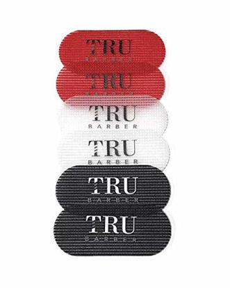 Picture of TRU BARBER HAIR GRIPPERS ® 3 COLORS BUNDLE PACK 6 PCS for Men and Women - Salon and Barber, Hair Clips for Styling, Hair holder Grips (Red/White/Black)