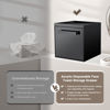 Picture of TAINESS Disposable Face Towel Storage Box Compatible with Clean Skin Club Clean Towel XL Acrylic Cosmetic Organizer Container Box Facial Towels Holder with Drawer Wall-Mounted (Glossy Black)