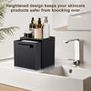 Picture of TAINESS Disposable Face Towel Storage Box Compatible with Clean Skin Club Clean Towel XL Acrylic Cosmetic Organizer Container Box Facial Towels Holder with Drawer Wall-Mounted (Glossy Black)