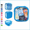 Picture of EzPacking Clear TSA Approved 3-1-1 Travel Toiletry Bag for Carry On/Quart Size Transparent Liquids Pouch for Airport Security/Reusable See Through Vinyl & PVC Plastic Organizer Men Women (Turquoise)