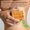 Picture of BELA - Triple Milled Pure Natural Soap Bars - Frankincense & Myrrh, 3.3 oz (Pack of 6) - Organic Shea Butter - Rich Creamy Lather - Triple French Milled - Long Lasting - Made in Australia