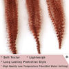 Picture of 24 Inch 3 Packs Pre Separated Springy Afro Twist Hair Pre Fluffed Spring Twist Hair For Faux Locs Afro Twist Hair Natural Copper Marley Twist Crochet Braiding Hair Extensions (24 Inch 3Pcs，350#)