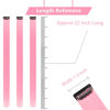 Picture of RINBOOOL Colored Hair Extensions Clip in, Light Pink 10 Pieces 22 Inch, for Kids Girls Women Play Highlights, Synthetic