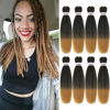 Picture of Liang Dian Pre Stretched Braiding Hair Ombre 14 Inch 8 Packs Synthetic Crochet Braids Hot Water Setting Professional Soft Yaki Texture Synthetic Hair Extensions(14 Inch 1B/27)