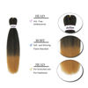 Picture of Liang Dian Pre Stretched Braiding Hair Ombre 14 Inch 8 Packs Synthetic Crochet Braids Hot Water Setting Professional Soft Yaki Texture Synthetic Hair Extensions(14 Inch 1B/27)