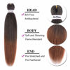 Picture of Liang Dian Pre Stretched Braiding Hair 8 Pack 36 Inch Hot Water Setting Professional Soft Yaki Texture Synthetic Hair Extensions (36 Inch (Pack of 8), 1B/30(Ombre Black to Blonde))