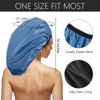 Picture of Auban Extra Large Shower Cap, Double-Layer Waterproof Reusable Satin Lining XL Shower Bonnet for Women Long Hair, Braids, Locs, perms