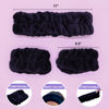 Picture of FROG SAC Puffy Spa Headband and Wristbands for Face Washing, Fuzzy Skincare Headbands for Women, Soft Makeup Skin Care Hair Accessories for Girls, Bubble Make Up Sleepover Party Supplies (Black)