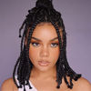 Picture of Pre Stretched Braiding Hair,14 inch 8 Packs Short Braiding Hair,No Itch, Hot Water Setting Natural Black Professional Synthetic Hair Extensions for Braids(14in,1B)