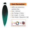 Picture of Pre-Stretched Braiding Hair, 14 inch Braiding Hair 8 Packs Ombre Black to Green Professional Soft Yaki Texture, No Itch, Hot Water Setting Hair Extensions for Braids (14in,1B/Green)