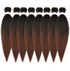 Picture of Ubeleco Pre Stretched Braiding Hair,14 Inch 8 Packs Ombre Braiding Hair Pre Stretched, Professional Yaki Synthetic Hot Water Setting, Easy To Install Hair for Braiding(14in,1B/30)